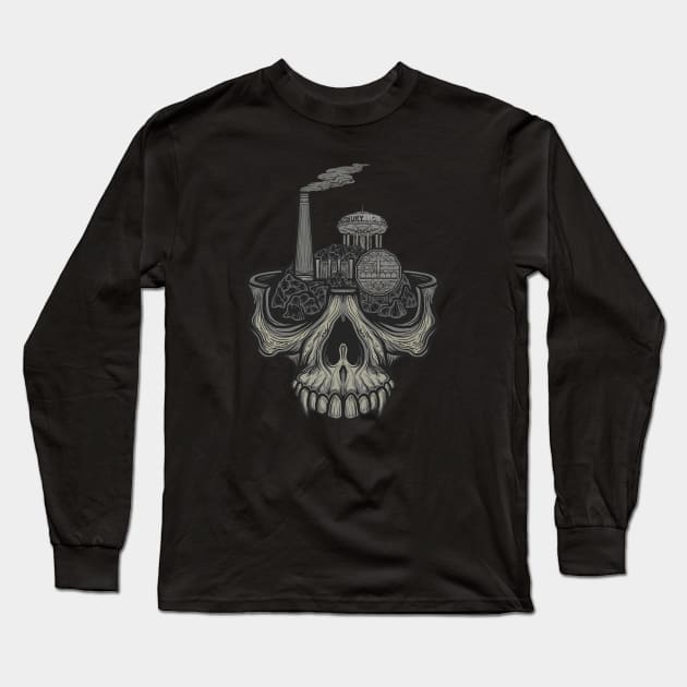 Sudbury Skull Long Sleeve T-Shirt by JCoulterArtist